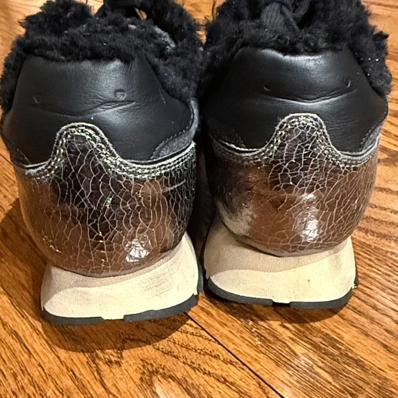 VOILE BLANCHE JULIA FUR SNEAKER BLACK SUEDE size 38 - Picture 8 of 14